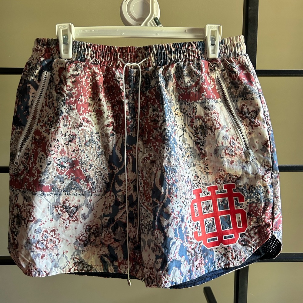 Multicolor Patterned Athletic Shorts